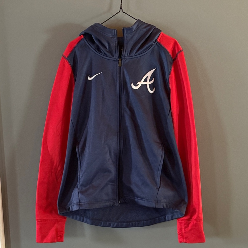 Nike Navy and Red Full-Zip Hoodie
